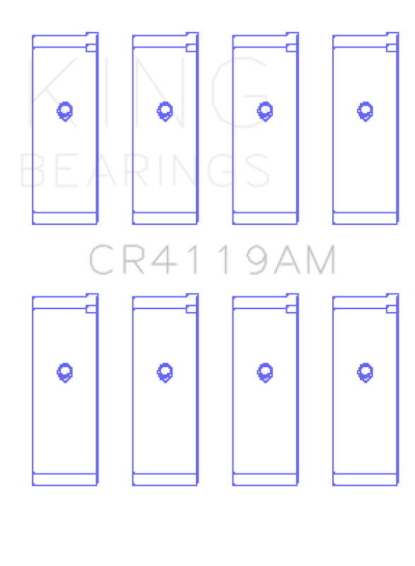 King Engine Bearings Mitsubishi 4G93/Sohc (Size +0.50mm) Connecting Rod Bearing Set - CR4119AM0.5
