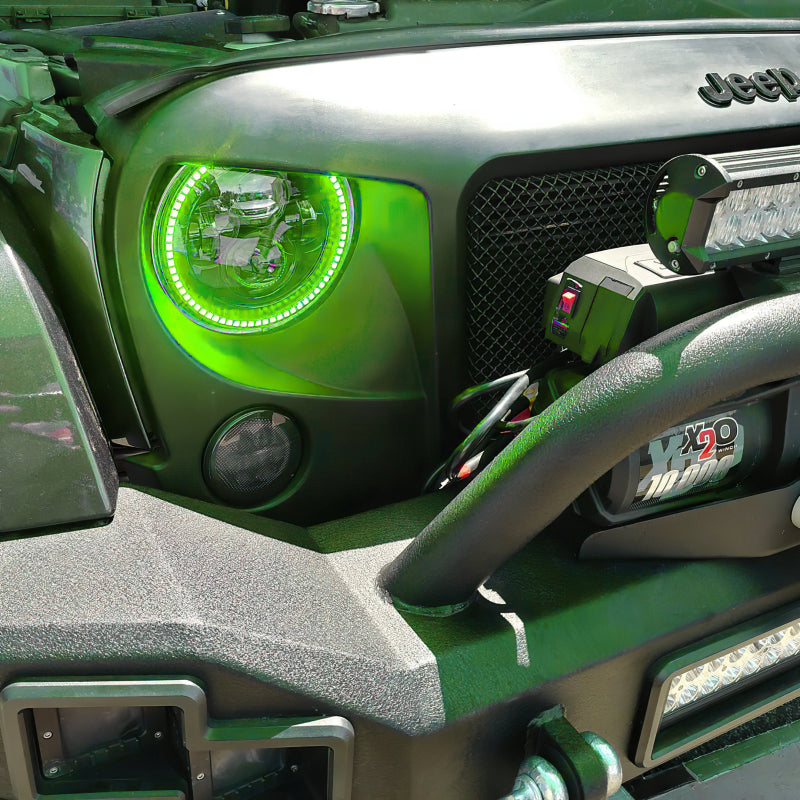 Oracle 7in High Powered LED Headlights - Black Bezel - ColorSHIFT 2.0 SEE WARRANTY - 5769-333