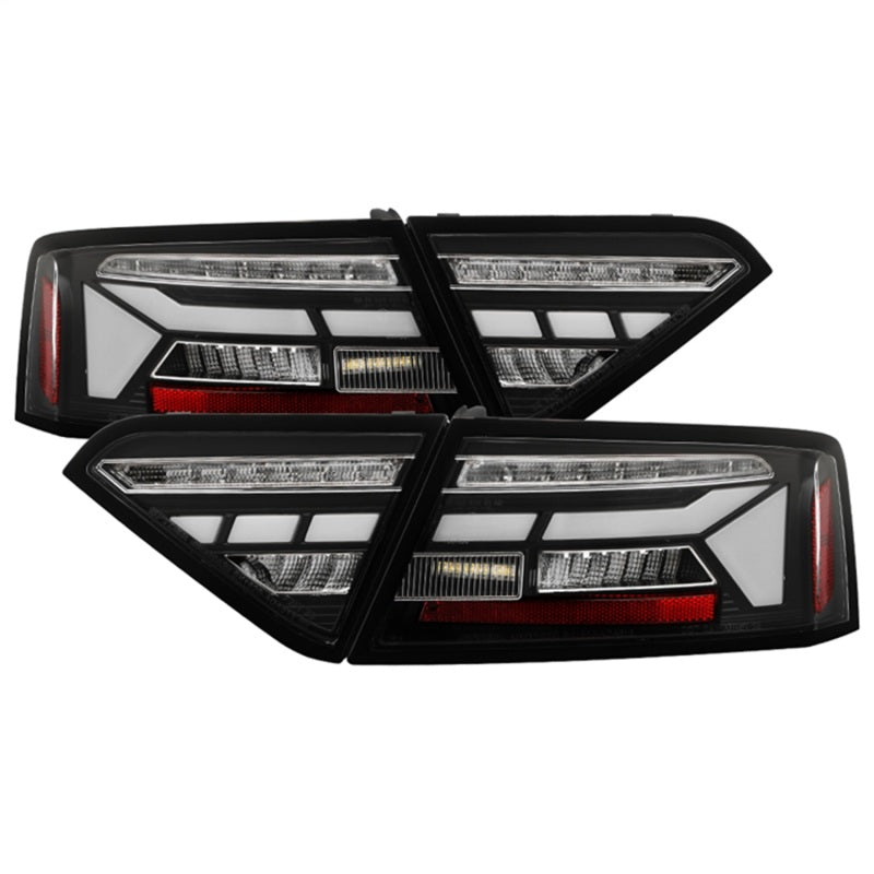 Spyder Apex 13-17 Audo A5 / S5 / RS5 (Factory LED) LED Tail Lights - Blk (ALT-YD-AA513LED-SEQGR-BK) - 5089045