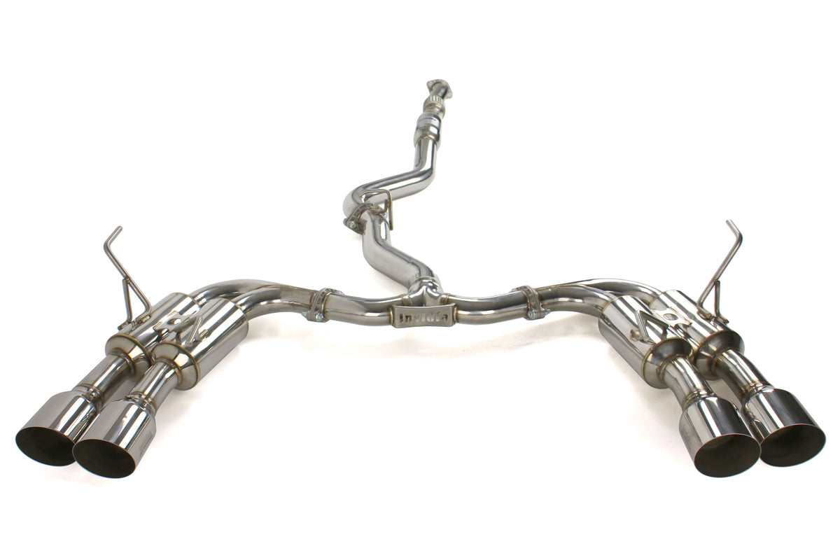 Invidia 11-14 Subaru WRX/STI Sedan Gemini/R400 Single Layer Quad Stainless Steel Tip Catback Exhaust