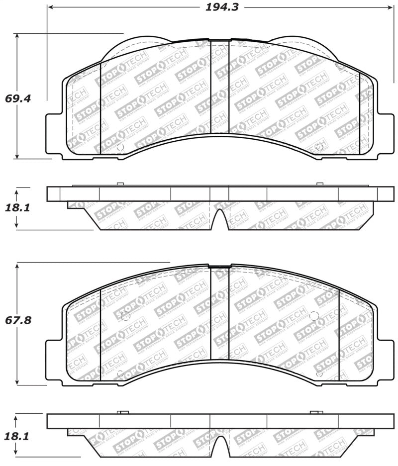 StopTech Street Select Brake Pads - Front/Rear - 305.14140