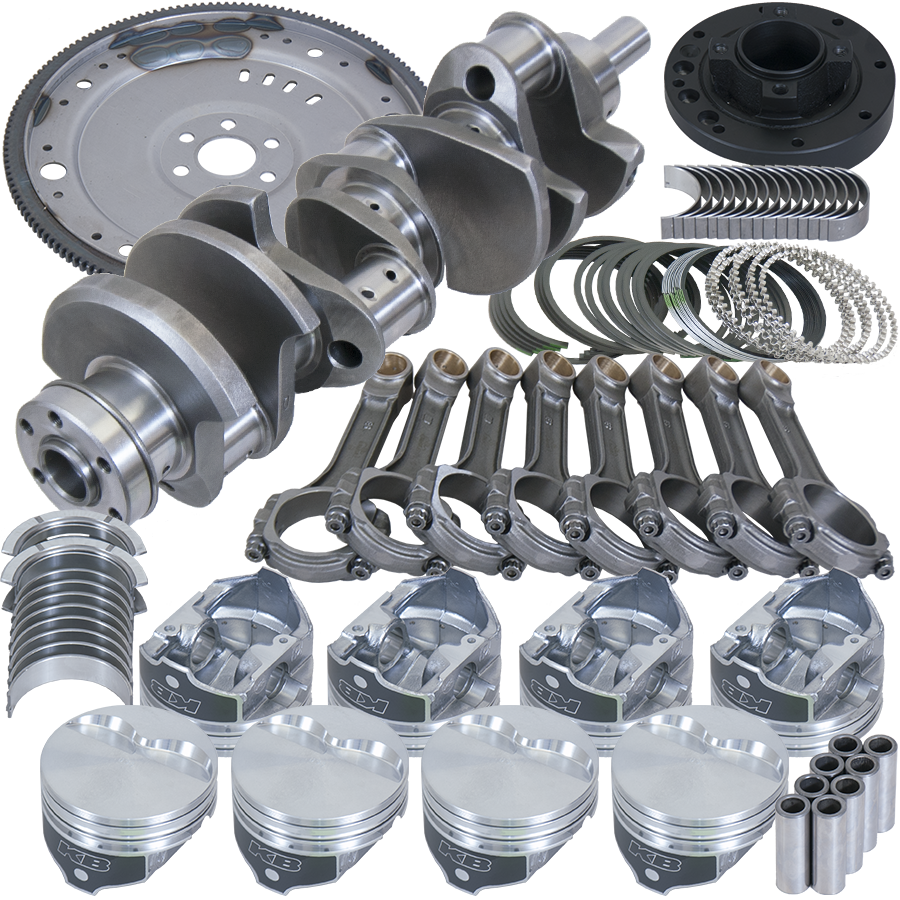 Eagle Ford 351W 4.000in Crank 6.200in I-Beam Rods 4.060in Pistons 157 Tooth FP Balanced Assembly - B1652506057 - front view