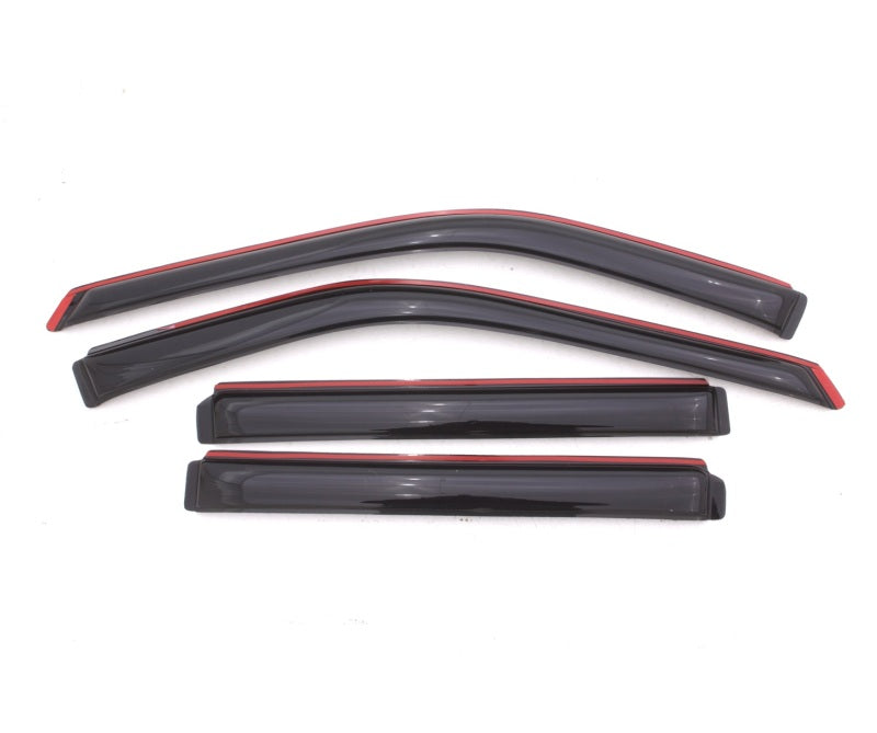 AVS 11-18 Ford Explorer Ventvisor In-Channel Front &amp; Rear Window Deflectors 4pc - Smoke - 194293