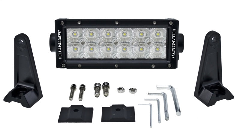 Hella Value Fit Sport 8in Light - 36W Dual Row Flood Beam - LED - 357208001