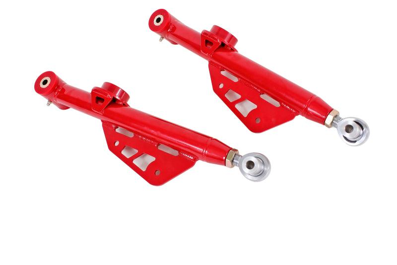 BMR 99-04 Mustang Single Adj. Lower Control Arms / Rod End (Polyurethane) - Red - TCA053R