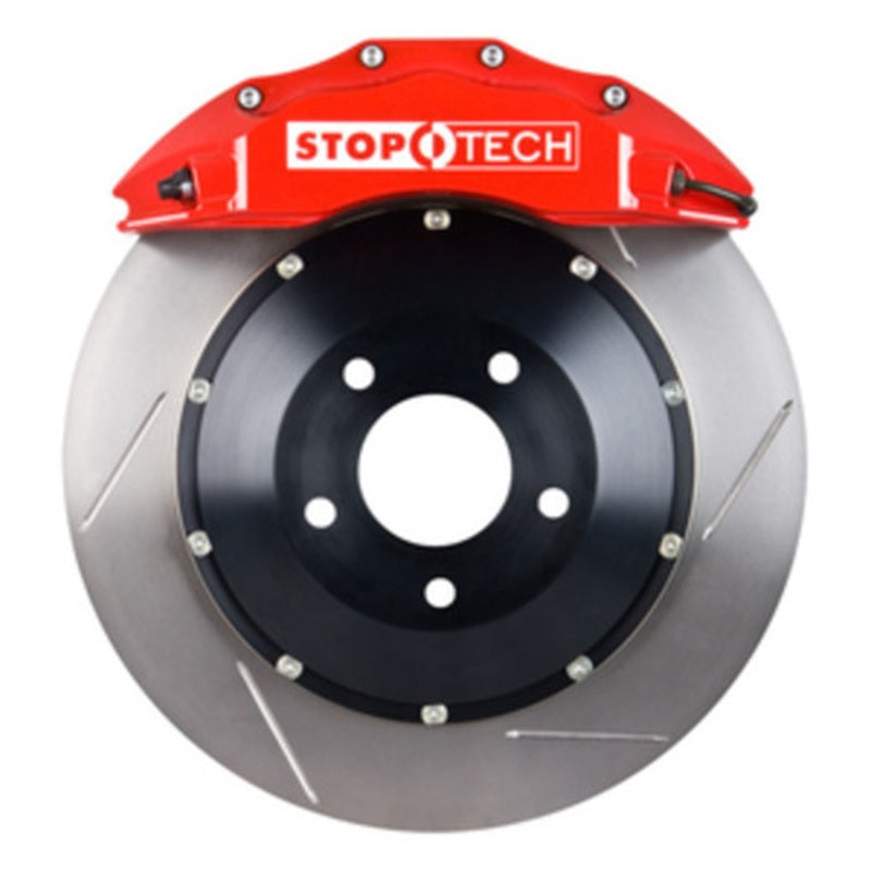 StopTech 09-10 Nissan 370Z Sport Model Only Front BBK w/ Red ST-60 Calipers Slotted 380x32mm Rotors - 83.488.6800.71