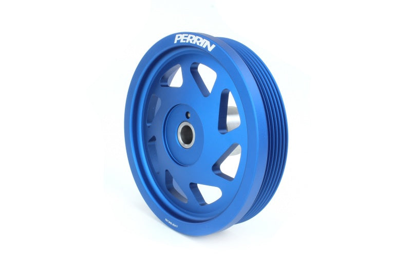 Perrin 2022 BRZ/86 / 19-22 Subaru WRX Lightweight Crank Pulley (FA/FB Eng w/Small Hub) - Blue - PSP-ENG-106BL