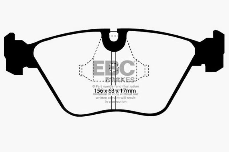 EBC 89-91 Audi 200 2.2 Turbo (ATE) Yellowstuff Front Brake Pads - DP4689/2R