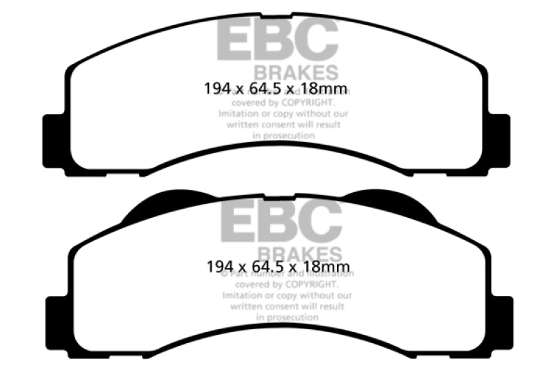 EBC 15+ Ford Expedition 3.5 Twin Turbo 2WD Ultimax2 Front Brake Pads - UD1414