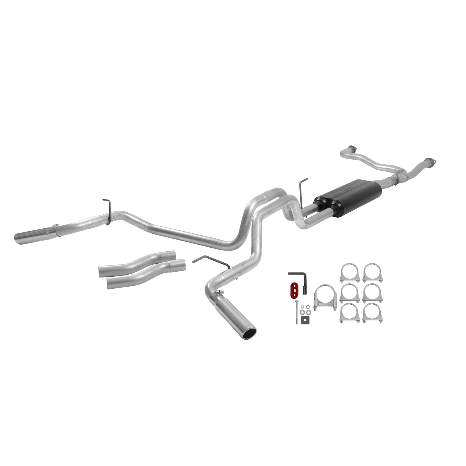 Flowmaster American Thunder Cat-Back Exhaust System - 2004-2015 Nissan TITAN - 3"x13" - Aluminized - 17406 - 1