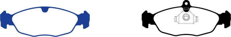 EBC 97-99 Aston Martin DB7 3.2 Supercharged Greenstuff Rear Brake Pads - DP21198