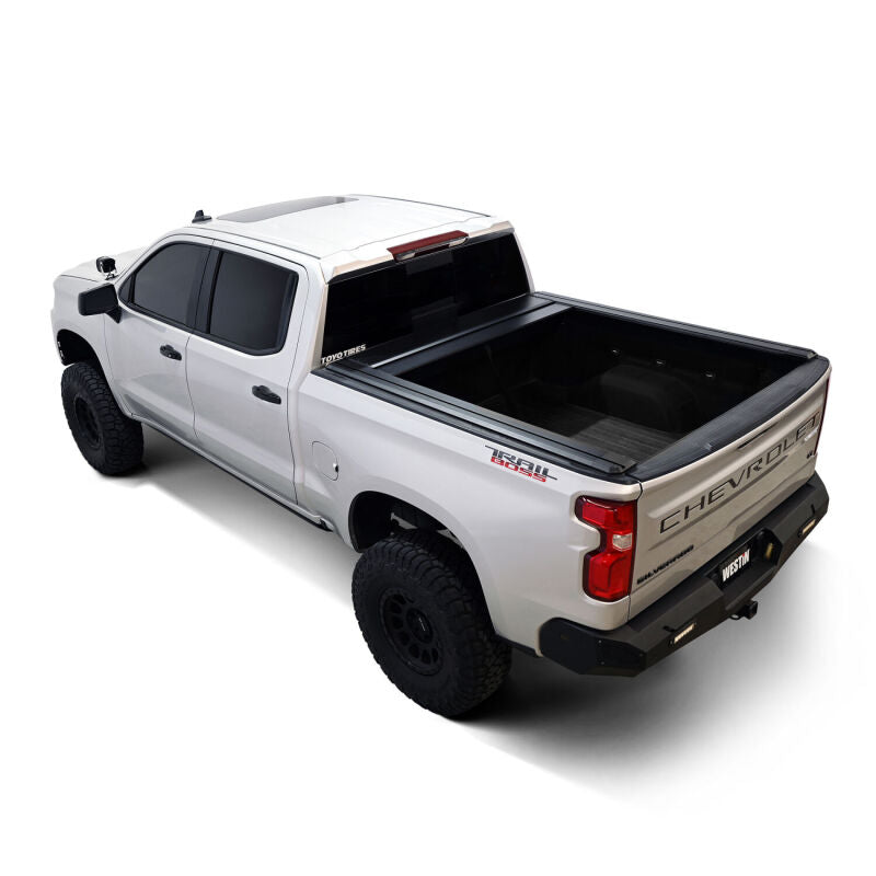 Westin 19-26 GM Silverado/Sierra 1500 5ft 8in Bed Manual Retractable Tonneau Cover - Black - 19-64745