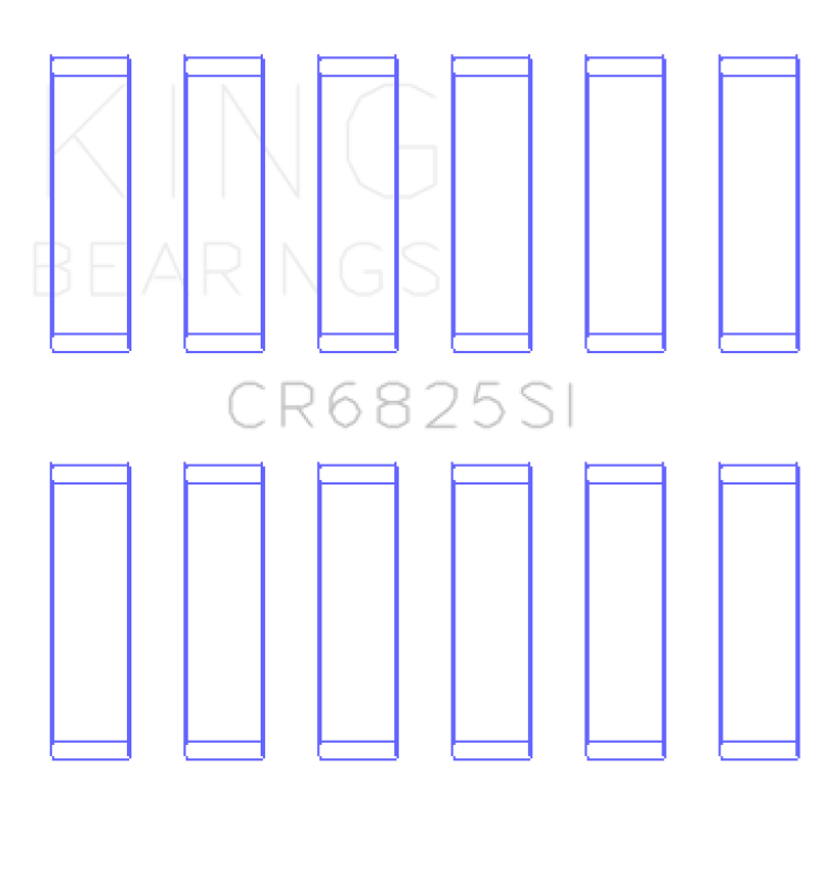 King Engine Bearings Chrysler 226 (3.7L) (Size +0.25mm) Connecting Rod Bearing Set - CR6825SI0.25