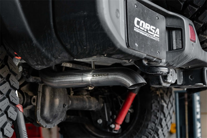 Corsa 2018-2024 Jeep Wrangler JLU 3.6L Sport 2.75in Cat-Back Exhaust w/ Turn Down Tip - 21123