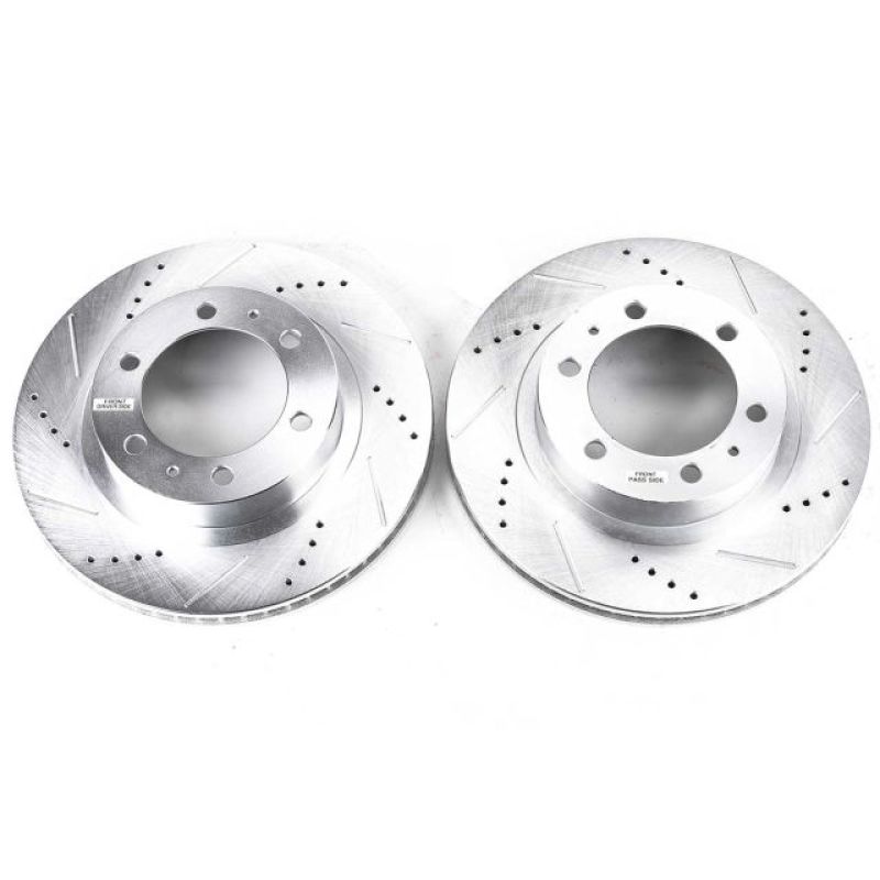 Power Stop 03-09 Toyota 4Runner Front Evolution Drilled & Slotted Rotors - Pair - JBR1121XPR for 2005-2023 Toyota Tacoma - fr
