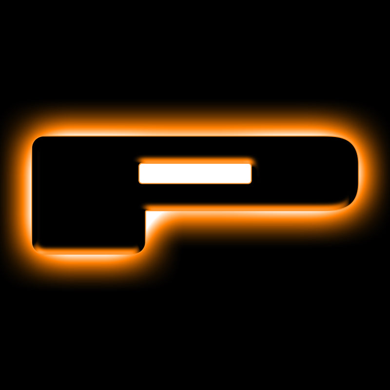 ORACLE Lighting Universal Illuminated LED Letter Badges - Matte Blk Surface Finish - P SEE WARRANTY - 3141-P-005