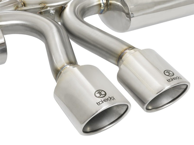 aFe Takeda 3in 304 SS Cat-Back Exhaust System w/ Polished Tips 2017 Honda Civic Si I4 1.5L (t) - 49-36618-P