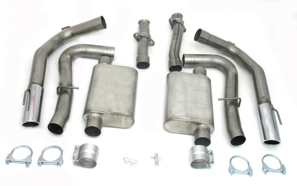 JBA 99-04 Ford Mustang Cobra IRS 4.6L 4V 409SS Dual Rear Exit Cat-Back Exhaust - 40-2625 for 1999-2004 Ford Mustang - front v
