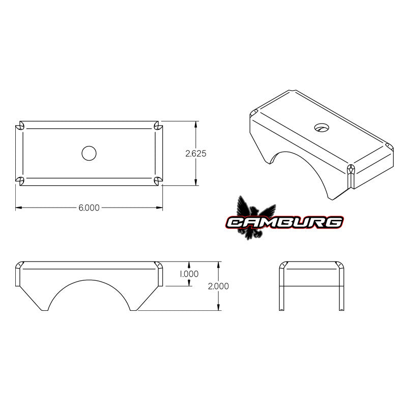 Camburg Leaf Spring Axle Perches (3.5in. OD tube) (pair) - CAM-020050