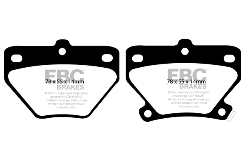 EBC 02-08 Pontiac Vibe 1.8 GT Greenstuff Rear Brake Pads - DP21326