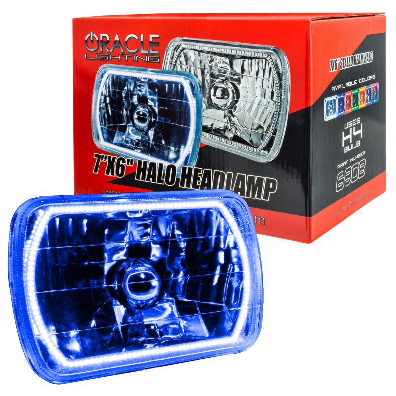 Oracle Pre-Installed Lights 7x6 IN. Sealed Beam - Blue Halo SEE WARRANTY - 6908-002