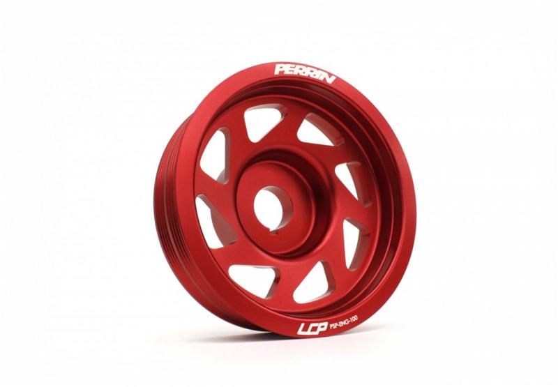 Perrin 93+ Impreza (WRX/STi) Crank Pulley - Red (w/AC) - PSP-ENG-100RD