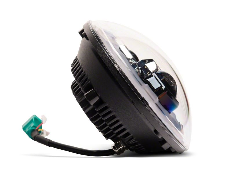 Raxiom 07-18 Jeep Wrangler JK Axial 7-In LED Headlights w/ DRL Turn Signals- Blk Housing (Clear) - J173078