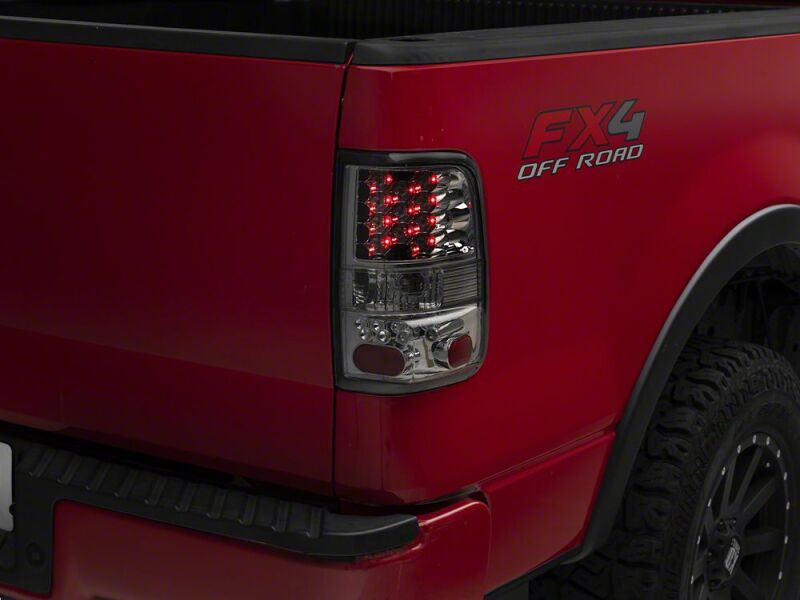 Raxiom 04-08 Ford F-150 Styleside LED Tail Lights- Chrome Housing- Smoked Lens - T542879 - close-up view 6
