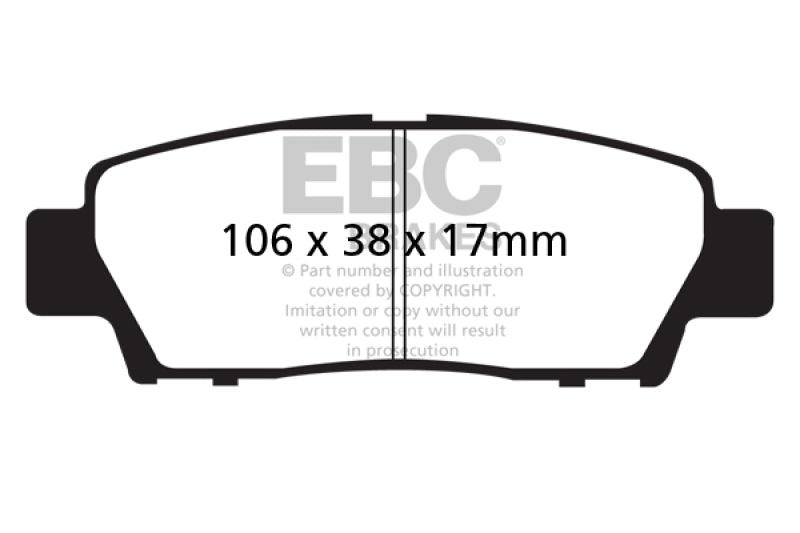 EBC 95-96 Toyota Avalon 3.0 Redstuff Rear Brake Pads - DP31714C