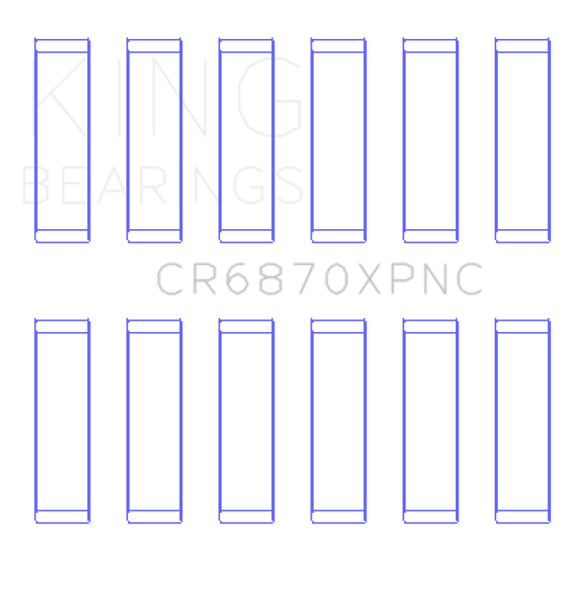 King Nissan VR38DETT (Size 0.25) pMaxKote Performance Con Rod Bearing Set - CR6870XPNC0.25