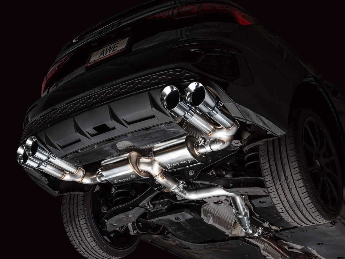 AWE 22-24 Audi 8Y S3 Touring Edition Exhaust - Chrome Silver Tips - 3015-42897