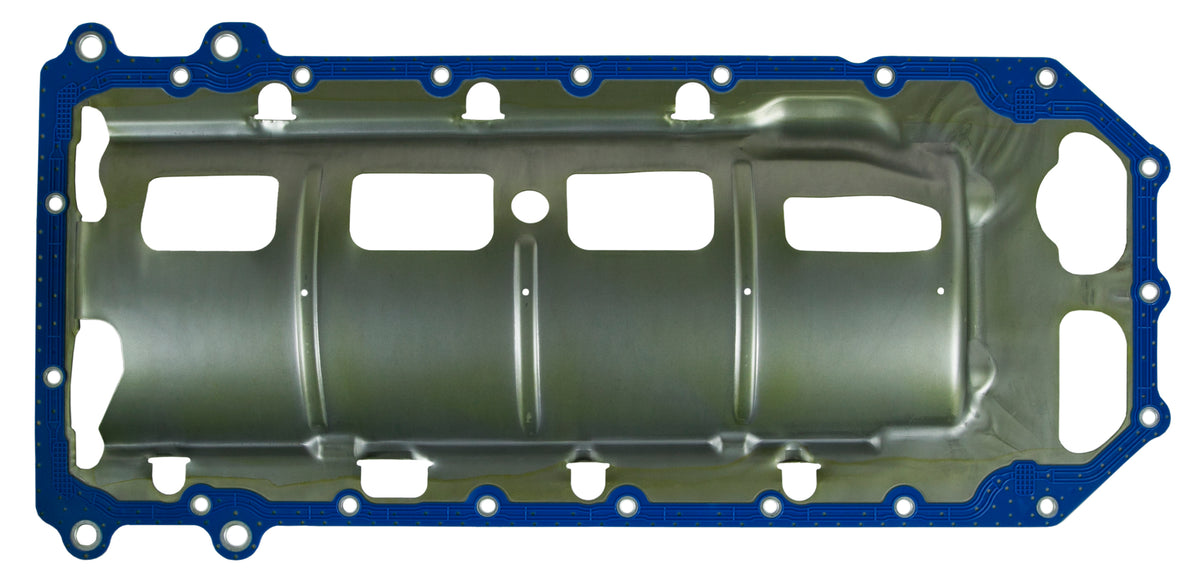 Fel-Pro 1896 Engine Oil Pan Gasket Set Molded Rubber w/steel windage tray - front view
