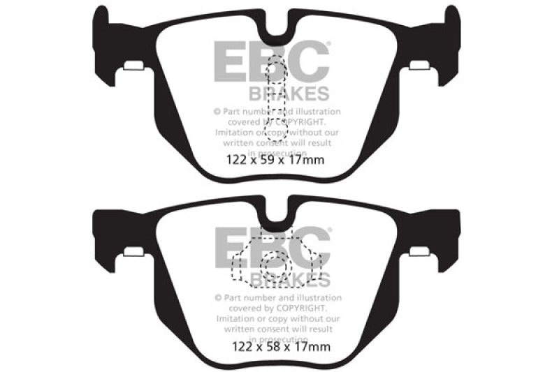 EBC 10-14 BMW X5 3.0 Turbo (35) Greenstuff Rear Brake Pads - DP62009