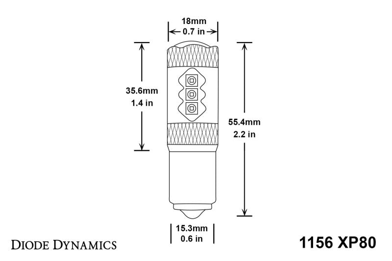 Diode Dynamics 1156 XP80 LED - Amber Four - DD0007Q