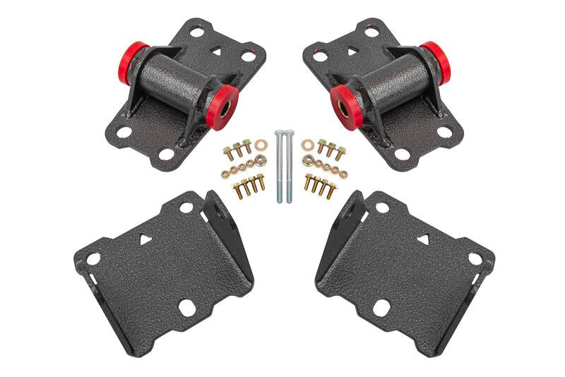 BMR 78-87 G-Body Motor Mount Kit Upper &amp; Lower Poly - Black Hammertone - MM460H