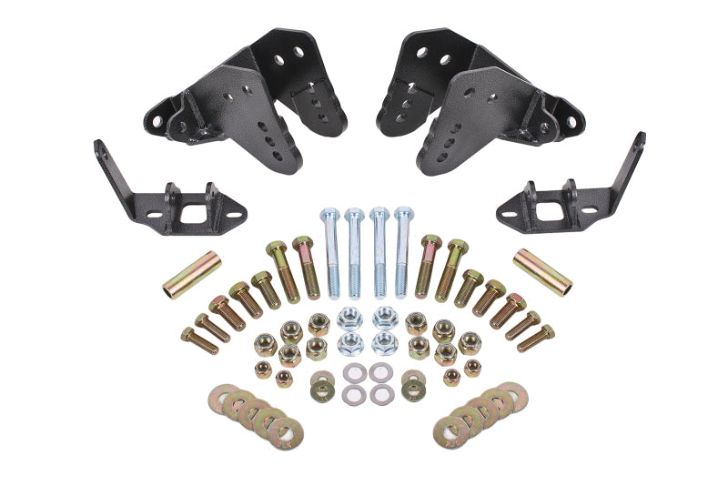 BMR 78-87 G-Body Rear Coilover Conversion Kit w/ Control Arm Bracket - Black Hammertone - CCK007H by BMR Suspension