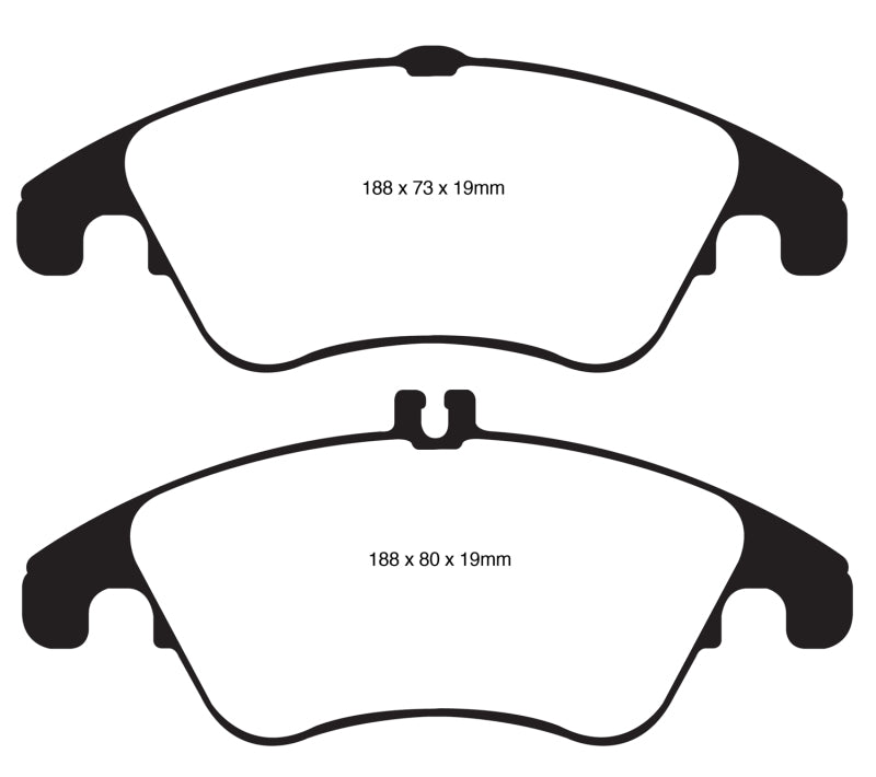 EBC 12+ Mercedes-Benz C250 Coupe 1.8 Turbo Sport Edition Yellowstuff Front Brake Pads - DP41991R