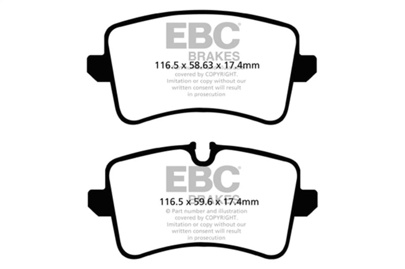 EBC 11 Audi A6 2.0 Turbo Greenstuff Rear Brake Pads - DP22082