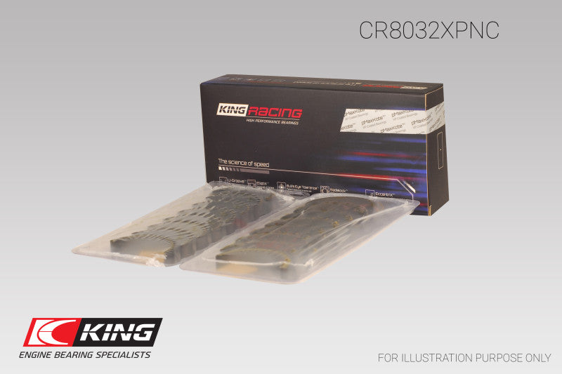 King Chrysler 345/ 370 16V (Size 0.25) pMaxBlack Coated Connecting Rod Bearing Set - CR8032XPNC0.25