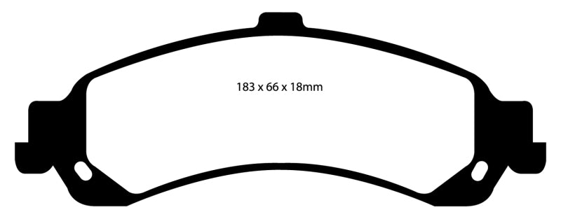 EBC 02 Cadillac Escalade 5.3 (PBR rear caliper) Yellowstuff Rear Brake Pads - DP41635R