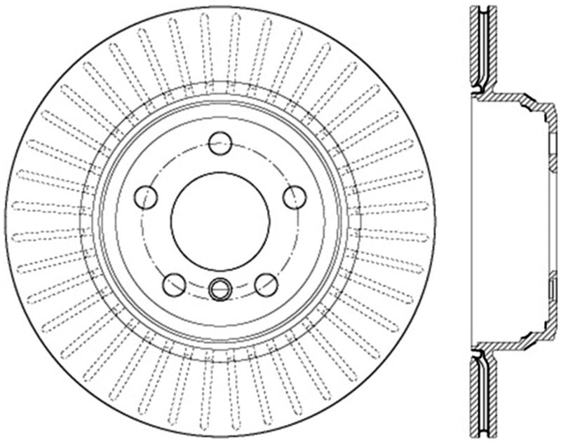 StopTech 12-16 BMW 335i Slotted & Drilled Rear Right Rotor - 127.34141R