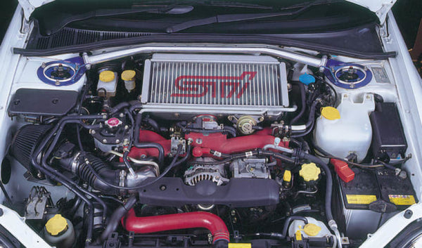 Cusco Strut Bar OS Front w/ Brake Cylinder Stopper GDB SG5 RHD ONLY - 667 540 AM for 2004-2007 Subaru WRX STI