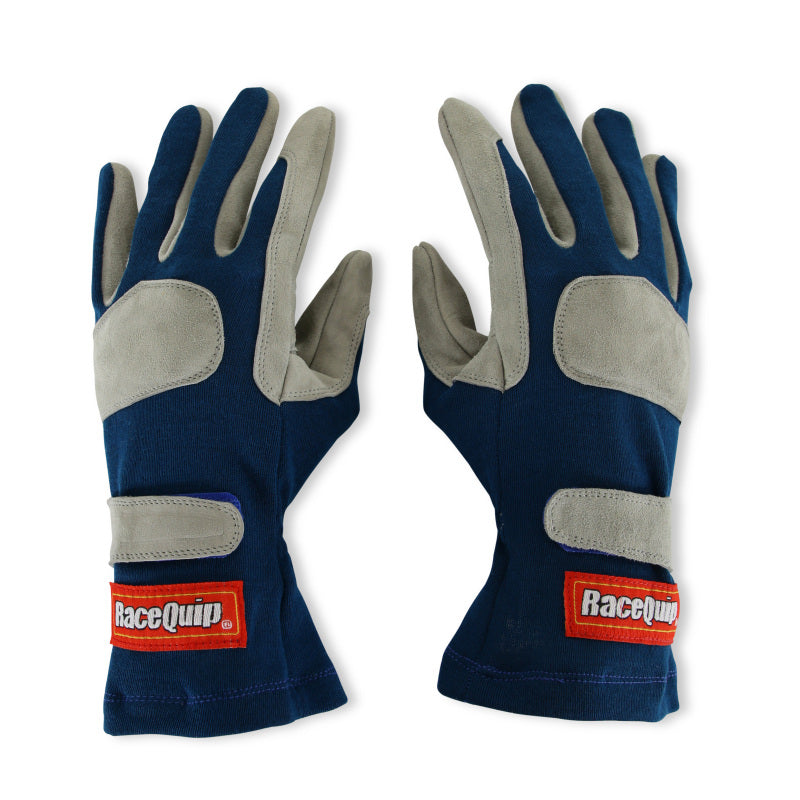 RaceQuip Blue 1-Layer SFI-1 Glove - Medium - 351023RQP