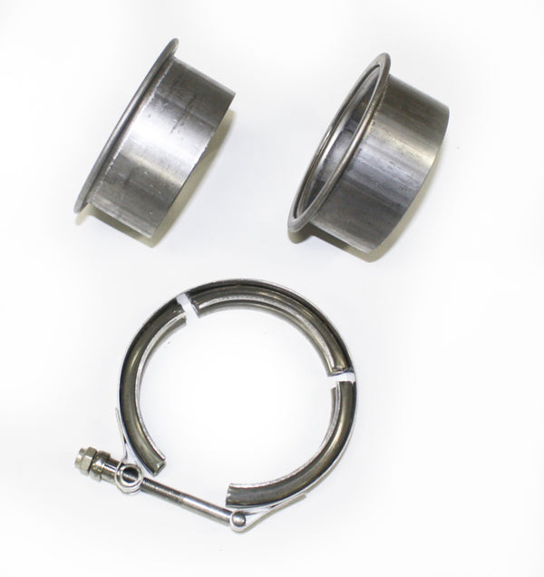 JBA 3in Stainless Steel V-Band Clamp & Flanges - VB30 by JBA - front view
