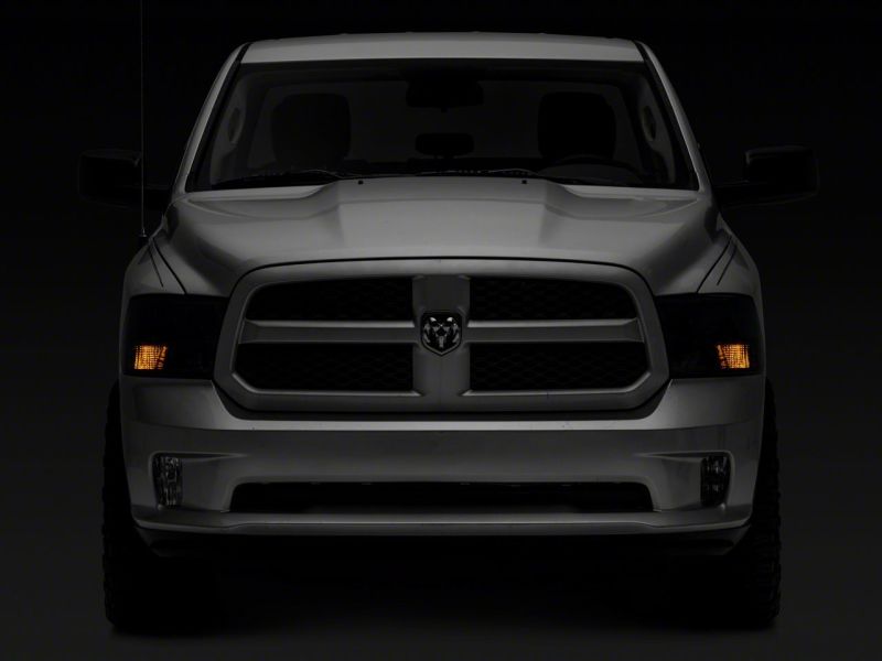 Raxiom 09-18 Dodge RAM 1500 Axial OEM Rep Headlights w/ Dual Bulb- Chrome Housing (Smoked Lens ) - R118021