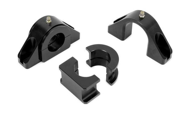 BMR Universal 1.375in Billet Aluminum Sway Bar Mount Mount (Delrin) - Black - SMK013 for 2005-2014 Ford Mustang - front view
