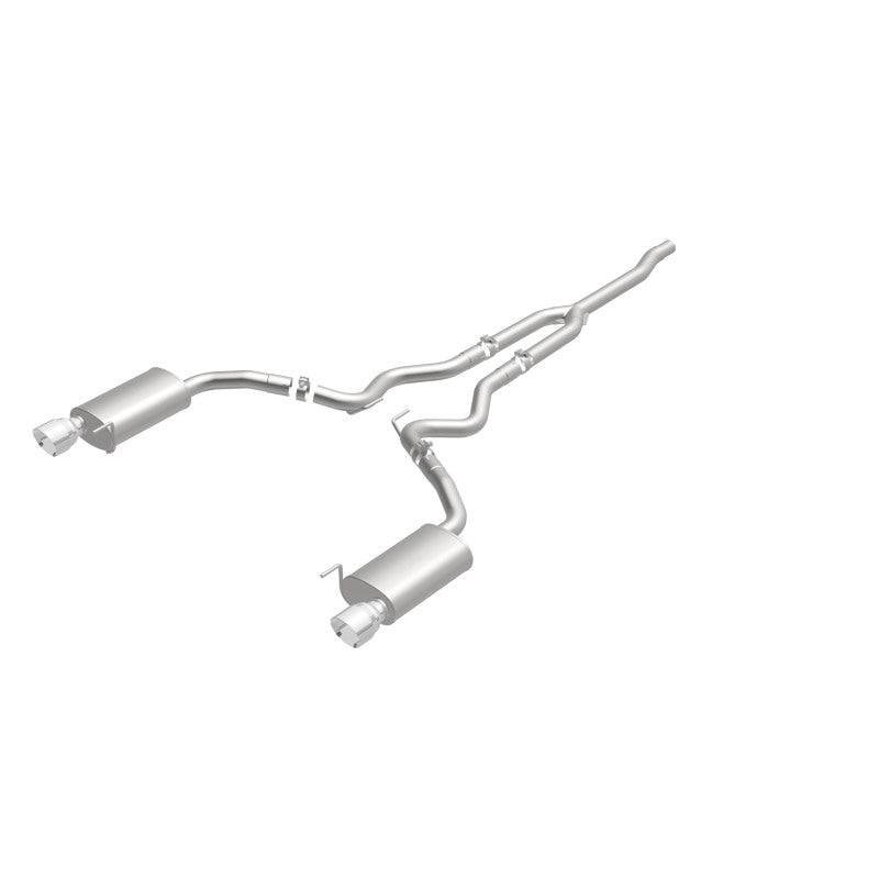 MagnaFlow Cat Back, SS, 2.5in, Street, Dual Split Polished 4.5in Tips 2015 Ford Mustang Ecoboost - 19097