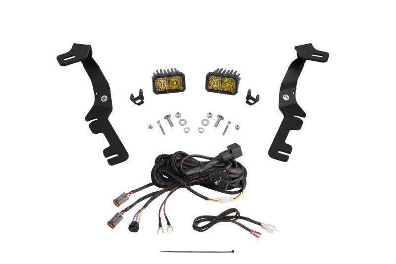 Diode Dynamics Stage Series Ditch Light Kit for 2019-Present Ram C2 - Yellow Pro Combo - DD7598 for 2019-2024 Ram 1500 - fron