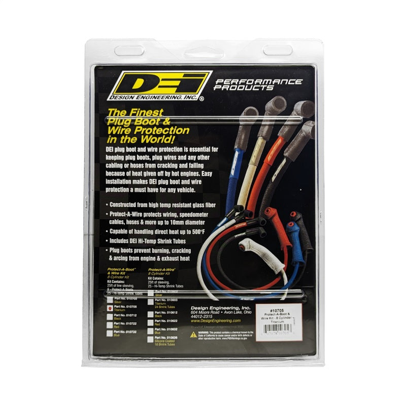 DEI Protect-A-Boot and Wire Kit 8 Cylinder - Titanium - 10705