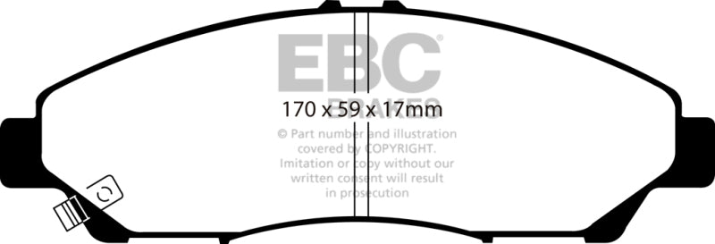 EBC 2016+ Honda Pilot 3.5L Ultimax2 Front Brake Pads - UD1378